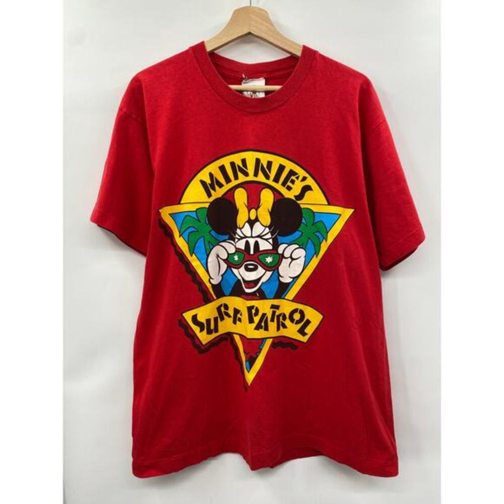 Vintage Disney Red Minnie's Surf Patrol crewneck tee